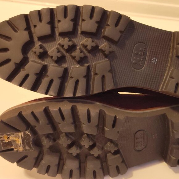 GADEA By Lodi Rhinestone Purple/Burgandy Suede Chunky Loafers, 39 8-8.5 -  NWOT - Picture 15 of 16